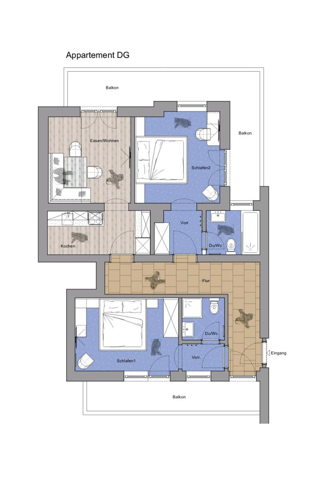 Zeitlos Apartments Gerlos Bilik gambar